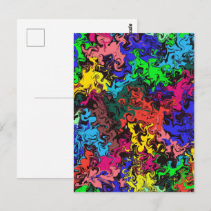 Abstrakte Farbige Drehung / Postkarte