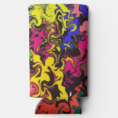 Abstrakte Farbige Drehung / Selters Dosenkühler (Rückseite)