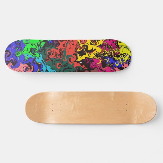 Abstrakte Farbige Drehung / Skateboard (Horizontal)