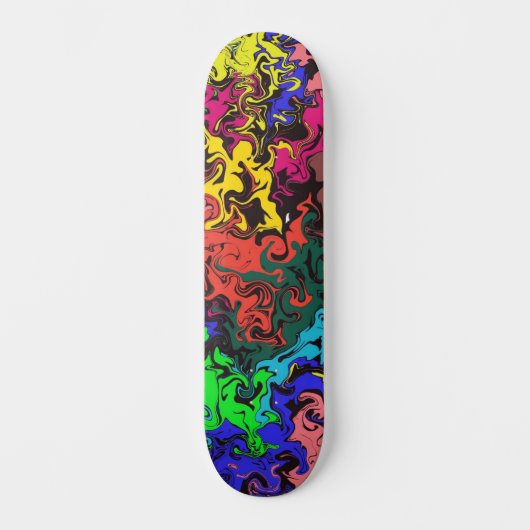 Abstrakte Farbige Drehung / Skateboard (Vorderseite)