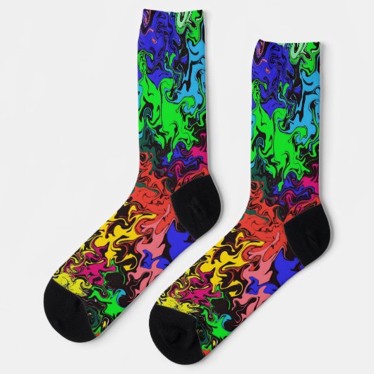 Abstrakte Farbige Drehung / Socken (Linkes Detail)