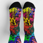 Abstrakte Farbige Drehung / Socken (Oben)