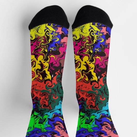 Abstrakte Farbige Drehung / Socken (Oben)