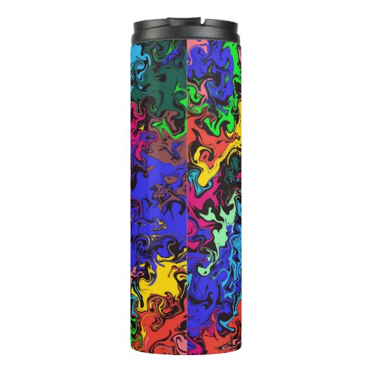 Abstrakte Farbige Drehung / Thermosbecher (Rückseite)