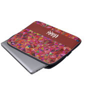 Abstrakte, farbige Dreiecke Laptopschutzhülle (Vorne Knopf)