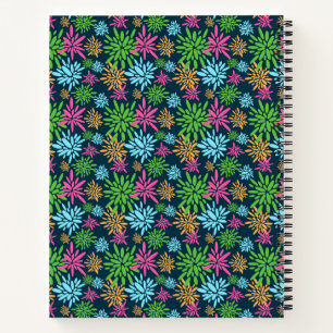 Abstrakte Farbige Fireworks Blume SpiralNotebook Notizblock