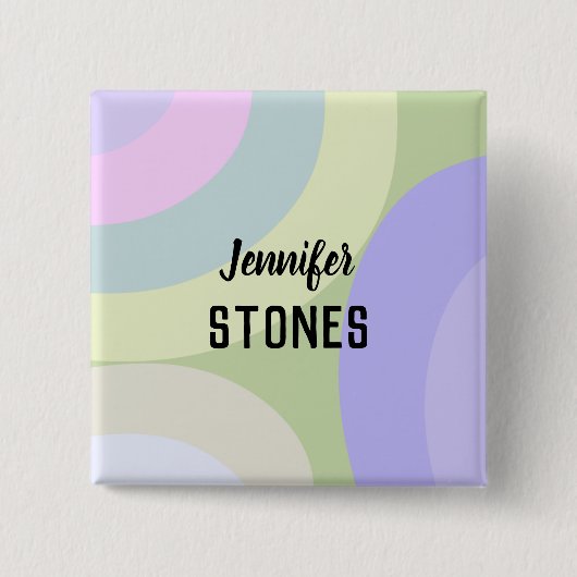 Abstrakte, farbige Formen Button (Vorderseite)