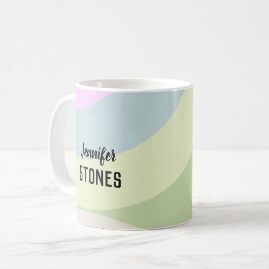 Abstrakte, farbige Formen Kaffeetasse (Vorderseite Links)