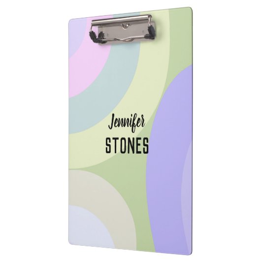 Abstrakte, farbige Formen Klemmbrett (Links)