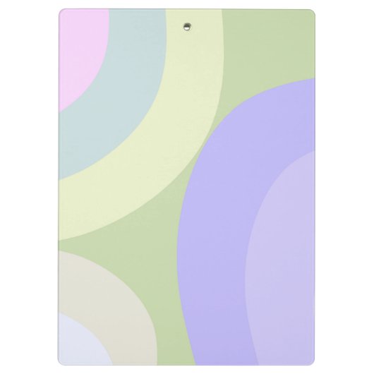Abstrakte, farbige Formen Klemmbrett (Rückseite)