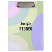 Abstrakte, farbige Formen Klemmbrett (Vorderseite)