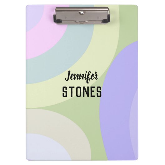 Abstrakte, farbige Formen Klemmbrett (Vorderseite)