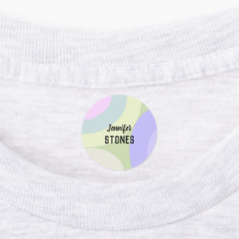 Abstrakte farbige Formen Mitarbeiter Etiketten