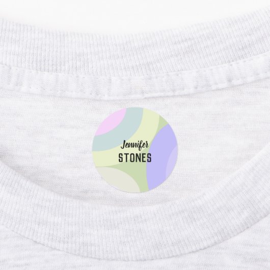 Abstrakte farbige Formen Mitarbeiter Etiketten (Befestigt)