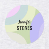 Abstrakte farbige Formen Mitarbeiter Etiketten (Design 2)