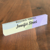 Abstrakte, farbige Formen Namensplakette (Seite)