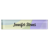 Abstrakte, farbige Formen Namensplakette (Vorderseite)