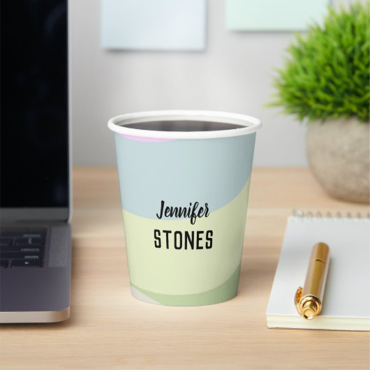 Abstrakte, farbige Formen Pappbecher (InSitu)