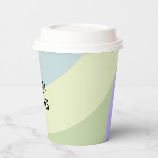 Abstrakte, farbige Formen Pappbecher (Links)