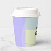 Abstrakte, farbige Formen Pappbecher (Rechts)