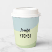 Abstrakte, farbige Formen Pappbecher (Vorderseite)