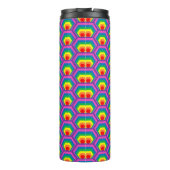 Abstrakte, farbige Formen Thermosbecher (Rückseite)