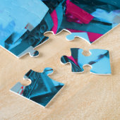 Abstrakte Farbige Gebäude-Blockteile Puzzle (Seite)