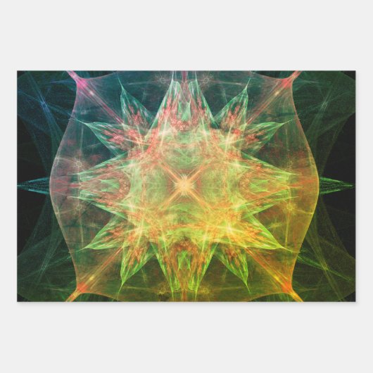 Abstrakte Farbige Geometrie Geschenkpapier Set (Vorderseite)