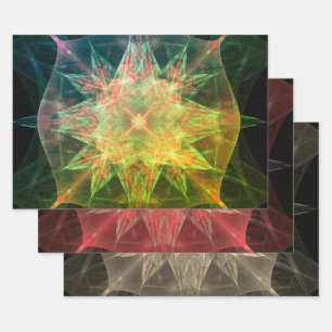 Abstrakte Farbige Geometrie Geschenkpapier Set