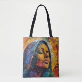 Abstrakte Farbige Heilige Maria Tasche (Vorderseite)