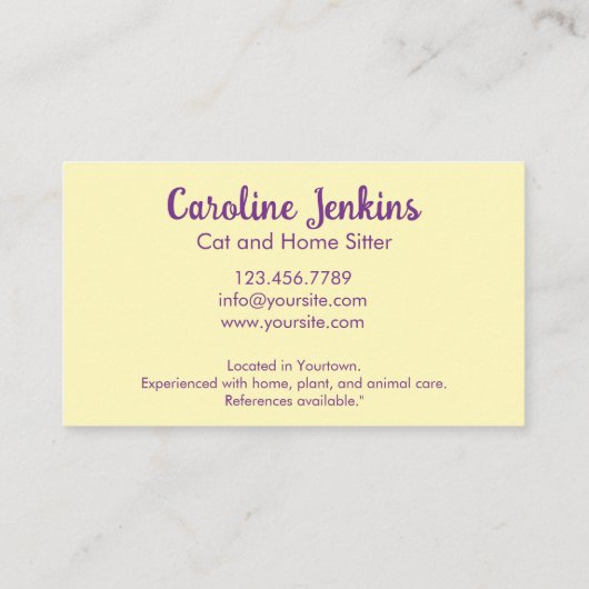 Abstrakte, farbige Katzen Visitenkarte (Rückseite)