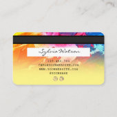 Abstrakte farbige Kunst Kreditkarte Stil Gold Visitenkarte (Rückseite)