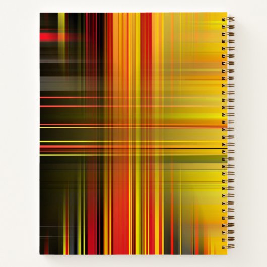 Abstrakte farbige Linien Notebook Notizblock (Rückseite)