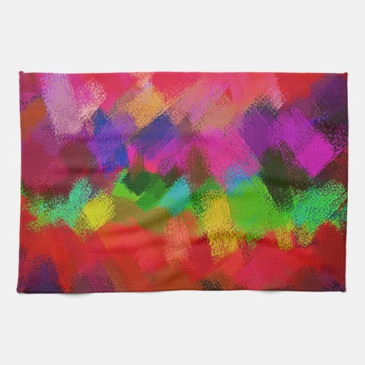 Abstrakte Farbige Malerei #3 Geschirrtuch (Horizontal)