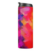 Abstrakte Farbige Malerei #3 Thermosbecher (Nach rechts gedreht)