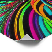 Abstrakte farbige Malerei eines Lama 2:3 Poster (Ecke)