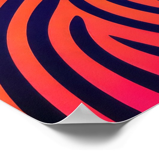 Abstrakte farbige Malerei eines Zebra 2:3 II Poster (Ecke)