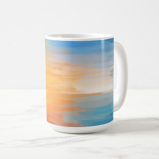 Abstrakte farbige Malerei Kaffeetasse (VorderseiteRechts)