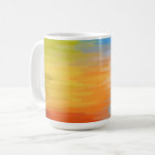 Abstrakte farbige Malerei Kaffeetasse (Vorderseite Links)