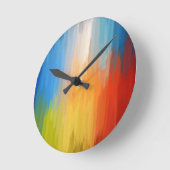 Abstrakte farbige Malerei Runde Wanduhr (Winkel)