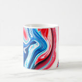 Abstrakte, farbige Marmorstruktur Kaffeetasse (Mittel)