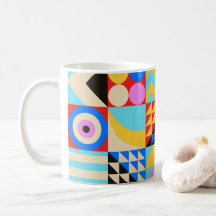 Abstrakte Farbige moderne geometrische Tasse