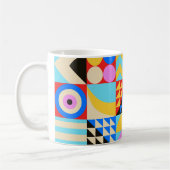 Abstrakte Farbige moderne geometrische Tasse (Links)