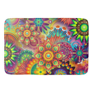 Abstrakte Farbige Multi-Room Zuhause-Ruck oder Mat Badematte