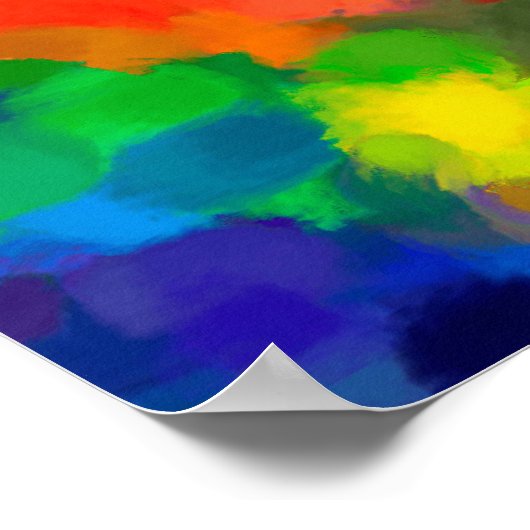 Abstrakte farbige Pinselstriche Poster (Ecke)