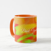 Abstrakte farbige Pinselstriche texture.text. Tasse (Vorderseite Links)