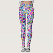 Abstrakte Farbige Regenbogenfarben-Muster Leggings (Vorderseite)