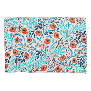 Abstrakte farbige Rose: Vintage Blumen Kissenbezug