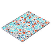 Abstrakte farbige Rose: Vintage Blumen Notizblock (Linke Seite)