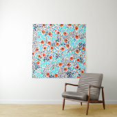 Abstrakte farbige Rose: Vintage Blumen Wandteppich (Beispiel)